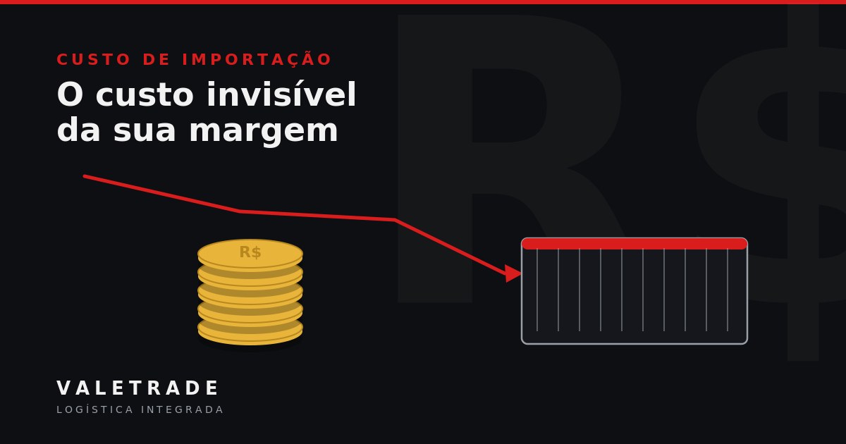 Custo total de importação: o gasto invisível que corrói sua margem e como reduzir